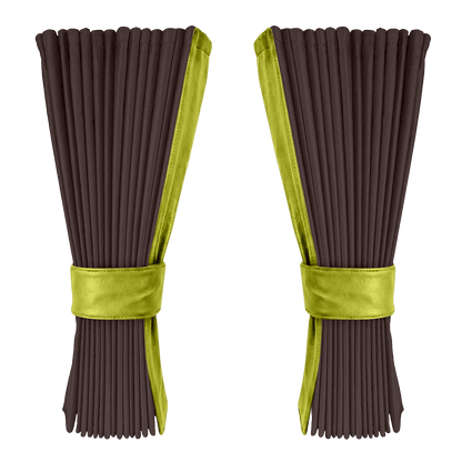 Gardin anthracite alcantar med nappa - Limegrøn - KJoF - 