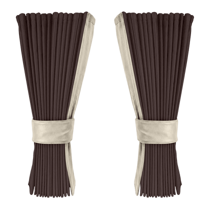 Gardin anthracite alcantar med nappa - Lysbeige - KJoF - 