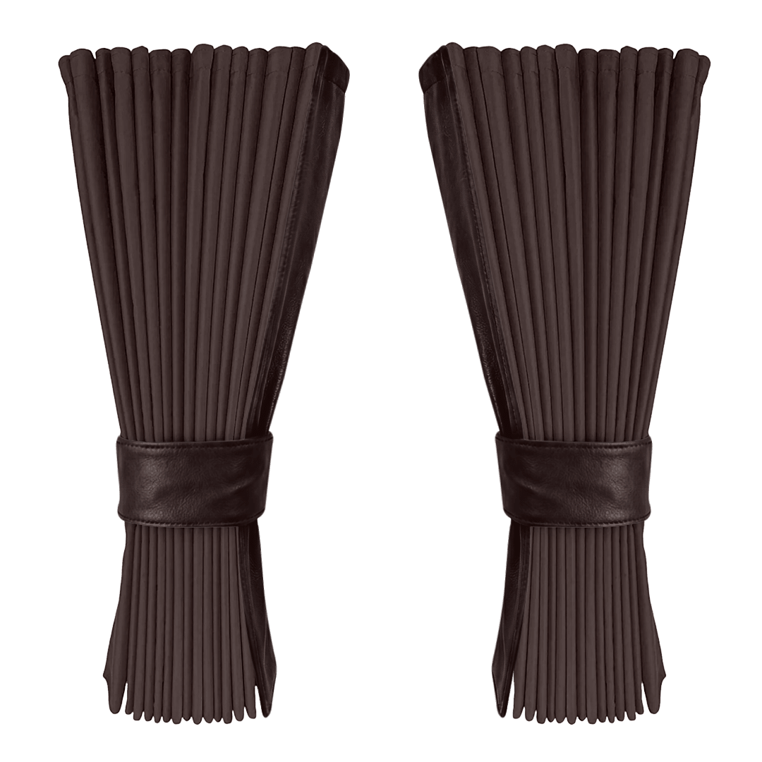 Gardin anthracite alcantar med nappa - Mokkabrun - KJoF - 