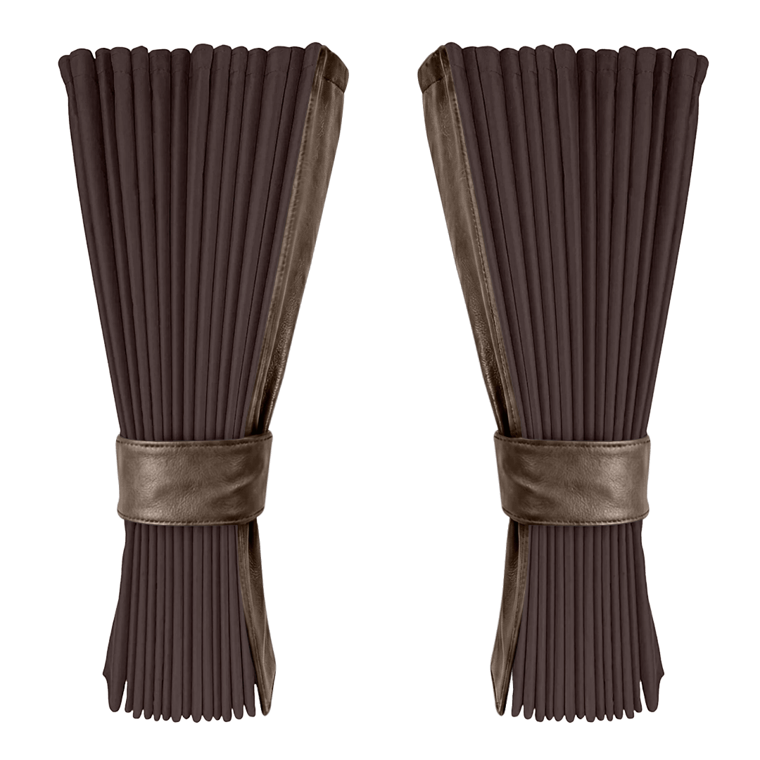 Gardin anthracite alcantar med nappa - Mudderbrun - KJoF - 