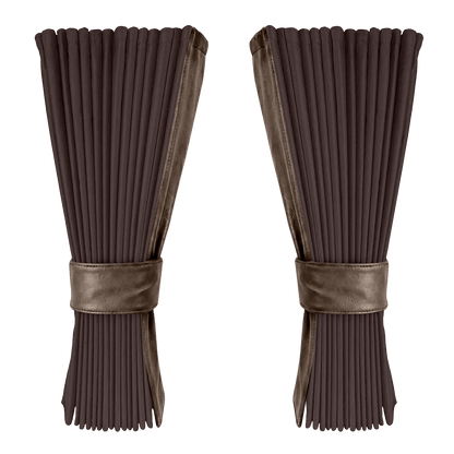 Gardin anthracite alcantar med nappa - Mudderbrun - KJoF - 