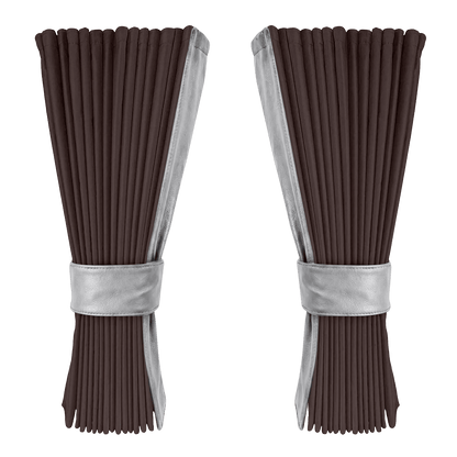 Gardin anthracite alcantar med nappa - Mussegrå - KJoF - 