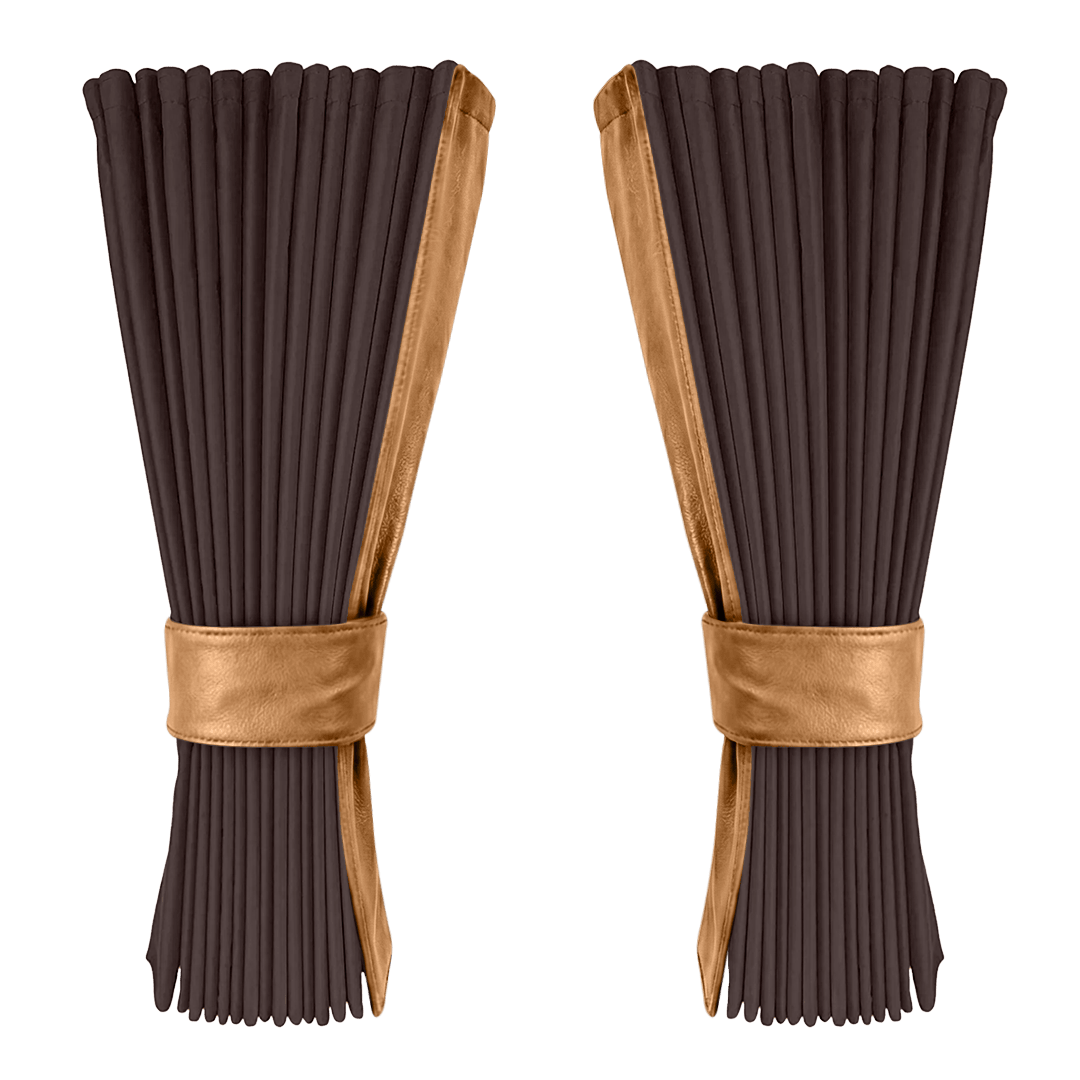 Gardin anthracite alcantar med nappa - Naturlæder - KJoF - 