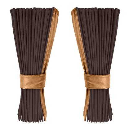 Gardin anthracite alcantar med nappa - Naturlæder - KJoF - 