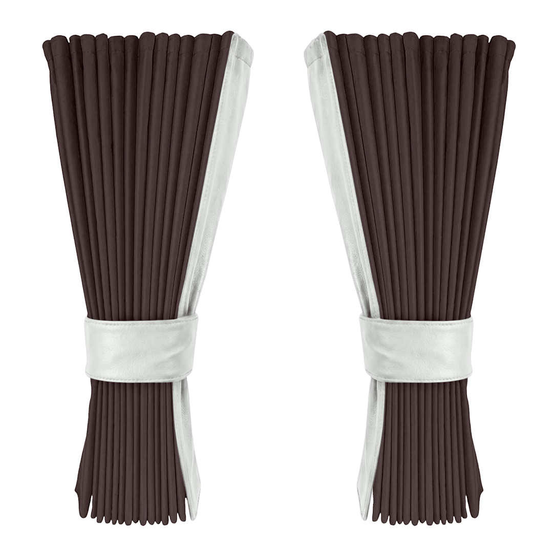 Gardin anthracite alcantar med nappa - Skyhvid - KJoF - 