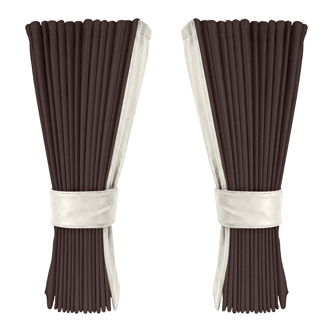 Gardin anthracite alcantar med nappa - Snehvid - KJoF - 