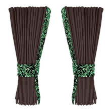 Gardin anthracite alcantar med plys - Grøn - KJoF - 