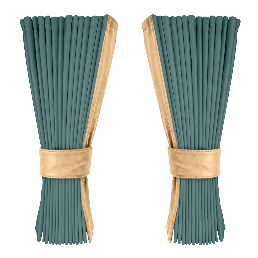 Gardin aronagrøn alcantar med nappa - Beige - KJoF - 