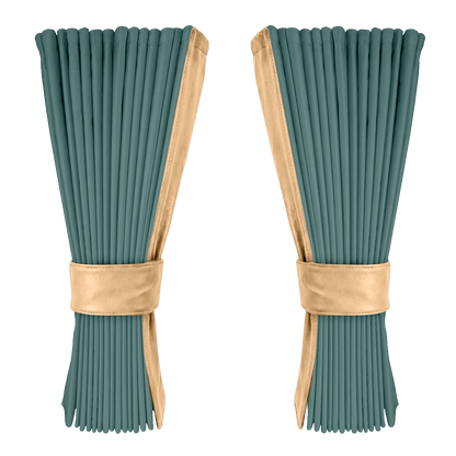 Gardin aronagrøn alcantar med nappa - Beige - KJoF - 