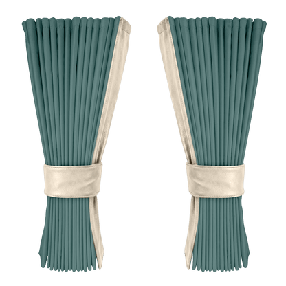 Gardin aronagrøn alcantar med nappa - Cream - KJoF - 