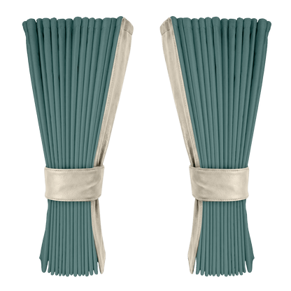 Gardin aronagrøn alcantar med nappa - Lysbeige - KJoF - 