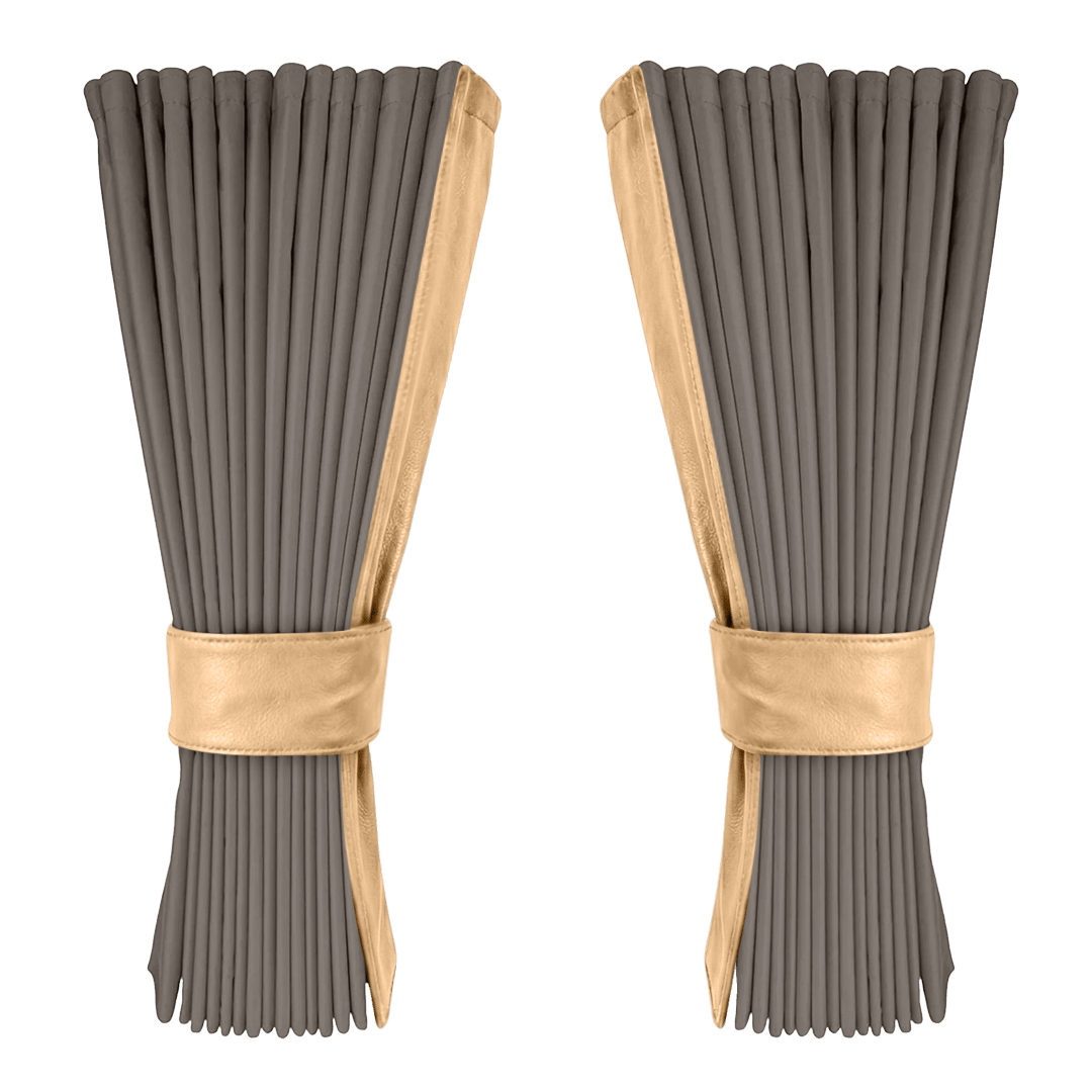 Gardin askegrå alcantar med nappa - Beige - KJoF - 