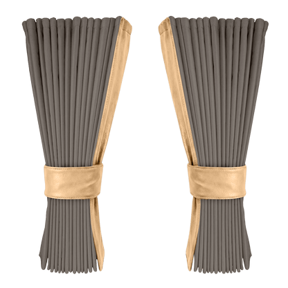 Gardin askegrå alcantar med nappa - Beige - KJoF - 