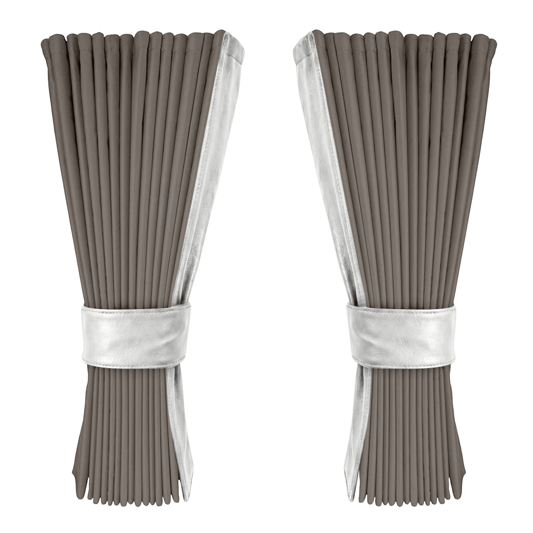 Gardin askegrå alcantar med nappa - Hvid - KJoF - 