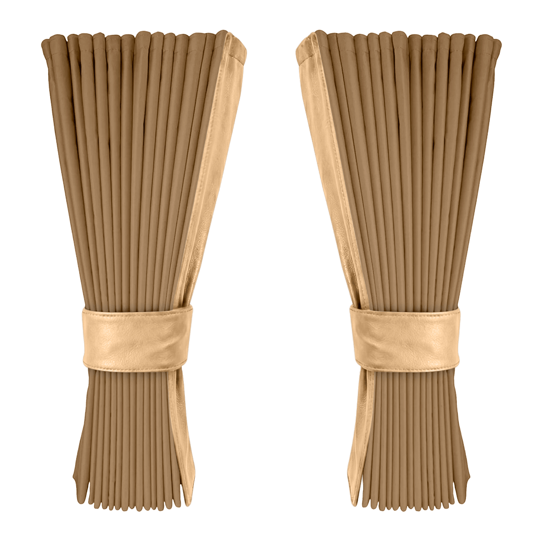 Gardin beige alcantar med nappa - Beige - KJoF - 