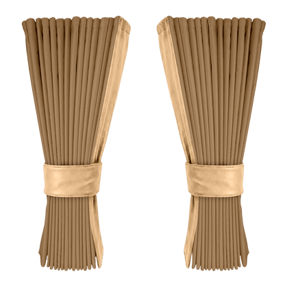 Gardin beige alcantar med nappa - Beige - KJoF - 