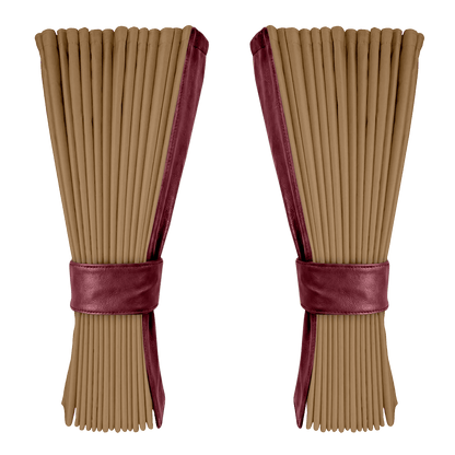 Gardin beige alcantar med nappa - Bordeaux - KJoF - 