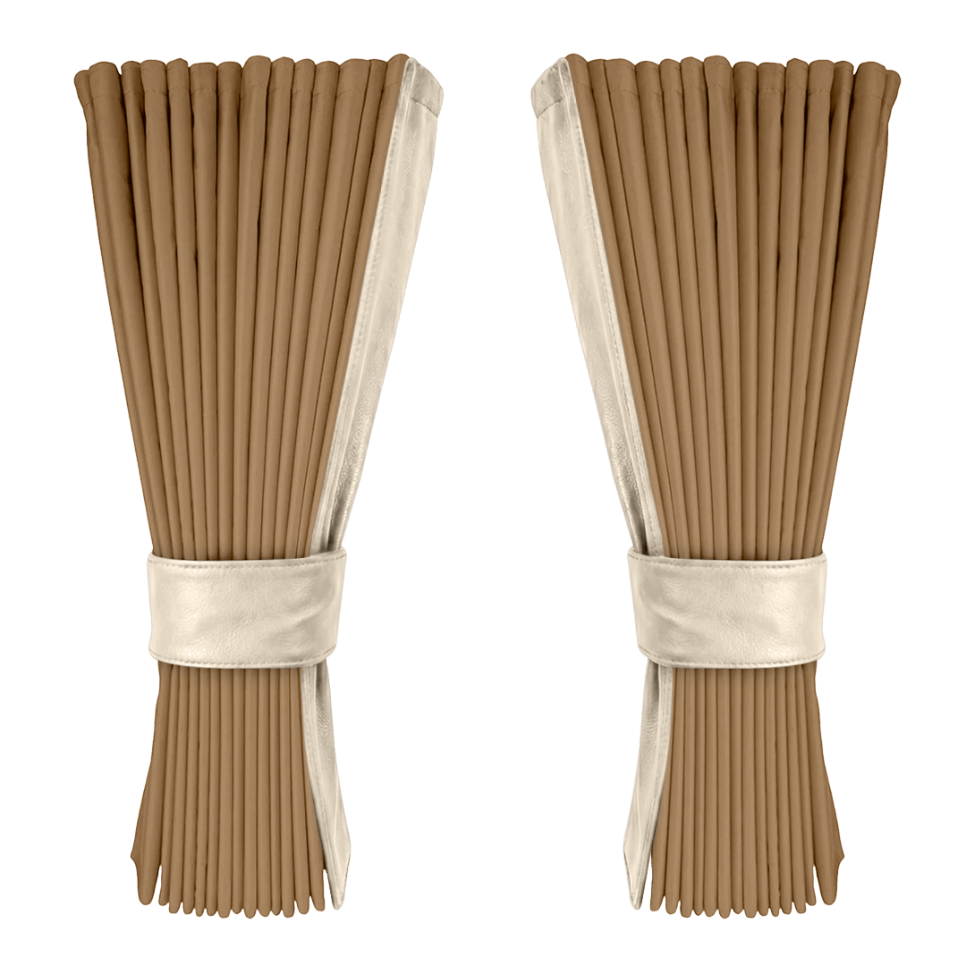 Gardin beige alcantar med nappa - Cream - KJoF - 