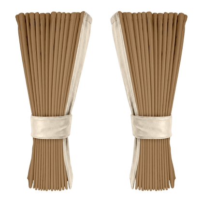Gardin beige alcantar med nappa - Cream - KJoF - 