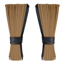 Gardin beige alcantar med nappa - Grafitgrå - KJoF - 
