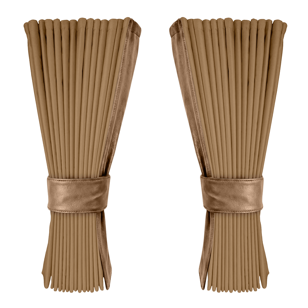 Gardin beige alcantar med nappa - Nougat - KJoF - 