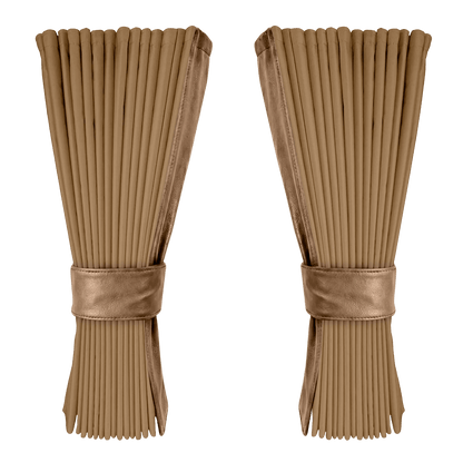 Gardin beige alcantar med nappa - Nougat - KJoF - 