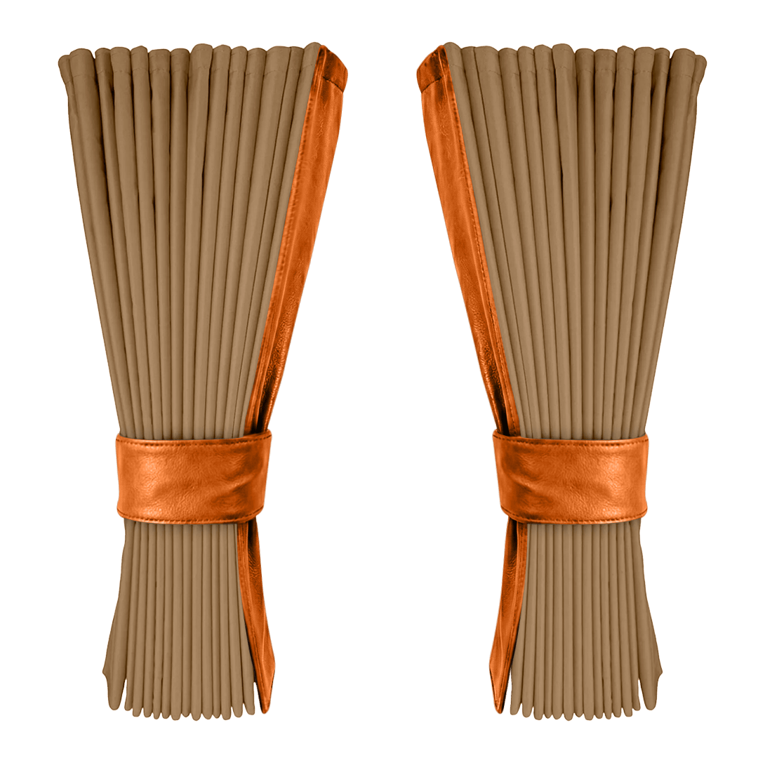 Gardin beige alcantar med nappa - Orange - KJoF - 