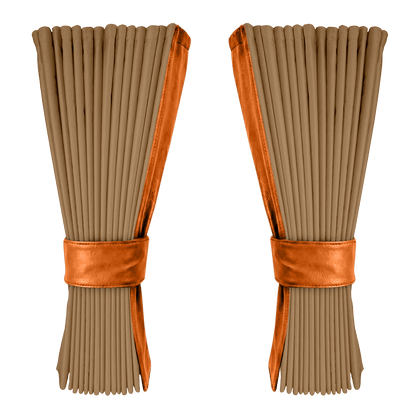 Gardin beige alcantar med nappa - Orange - KJoF - 