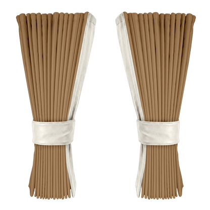Gardin beige alcantar med nappa - Snehvid - KJoF - 