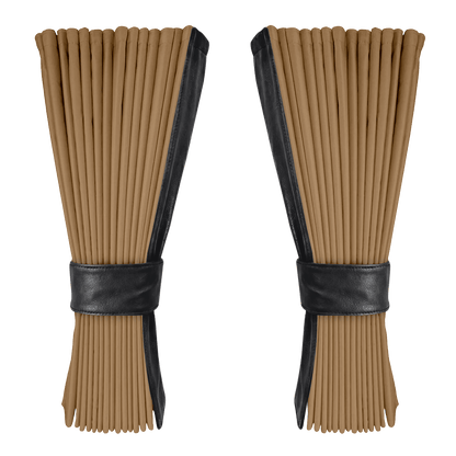 Gardin beige alcantar med nappa - Sort - KJoF - 