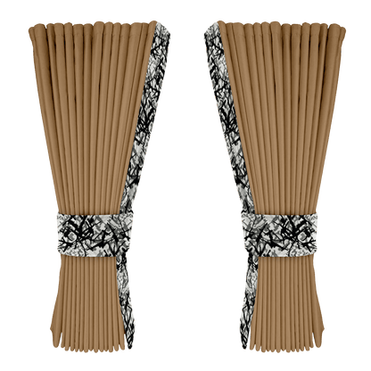 Gardin beige alcantar med plys - Gråt - KJoF - 