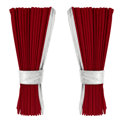 Gardin bordeaux alcantar med nappa - Hvid - KJoF - 