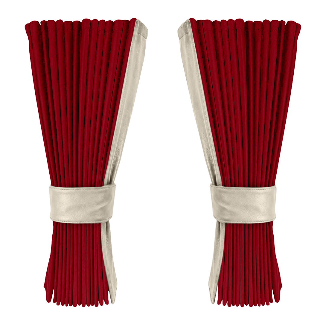Gardin bordeaux alcantar med nappa - Lysbeige - KJoF - 