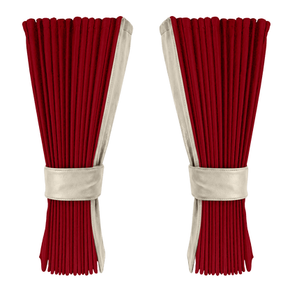 Gardin bordeaux alcantar med nappa - Lysbeige - KJoF - 