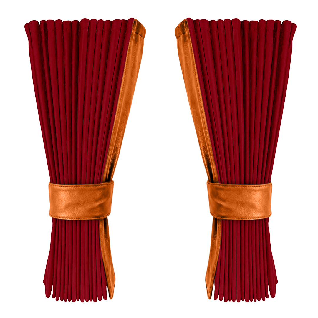 Gardin bordeaux alcantar med nappa - Orange - KJoF - 