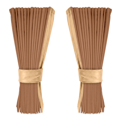Gardin brun alcantar med nappa - Beige - KJoF - 