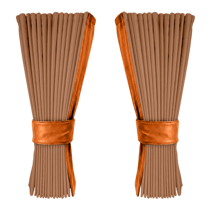 Gardin brun alcantar med nappa - Orange - KJoF - 