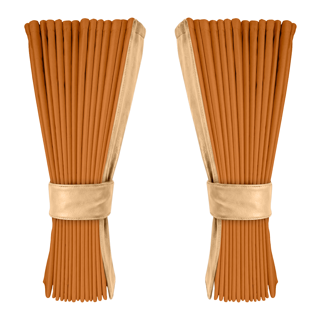 Gardin cognac alcantar med nappa - Beige - KJoF - 