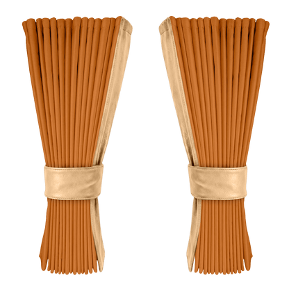 Gardin cognac alcantar med nappa - Beige - KJoF - 