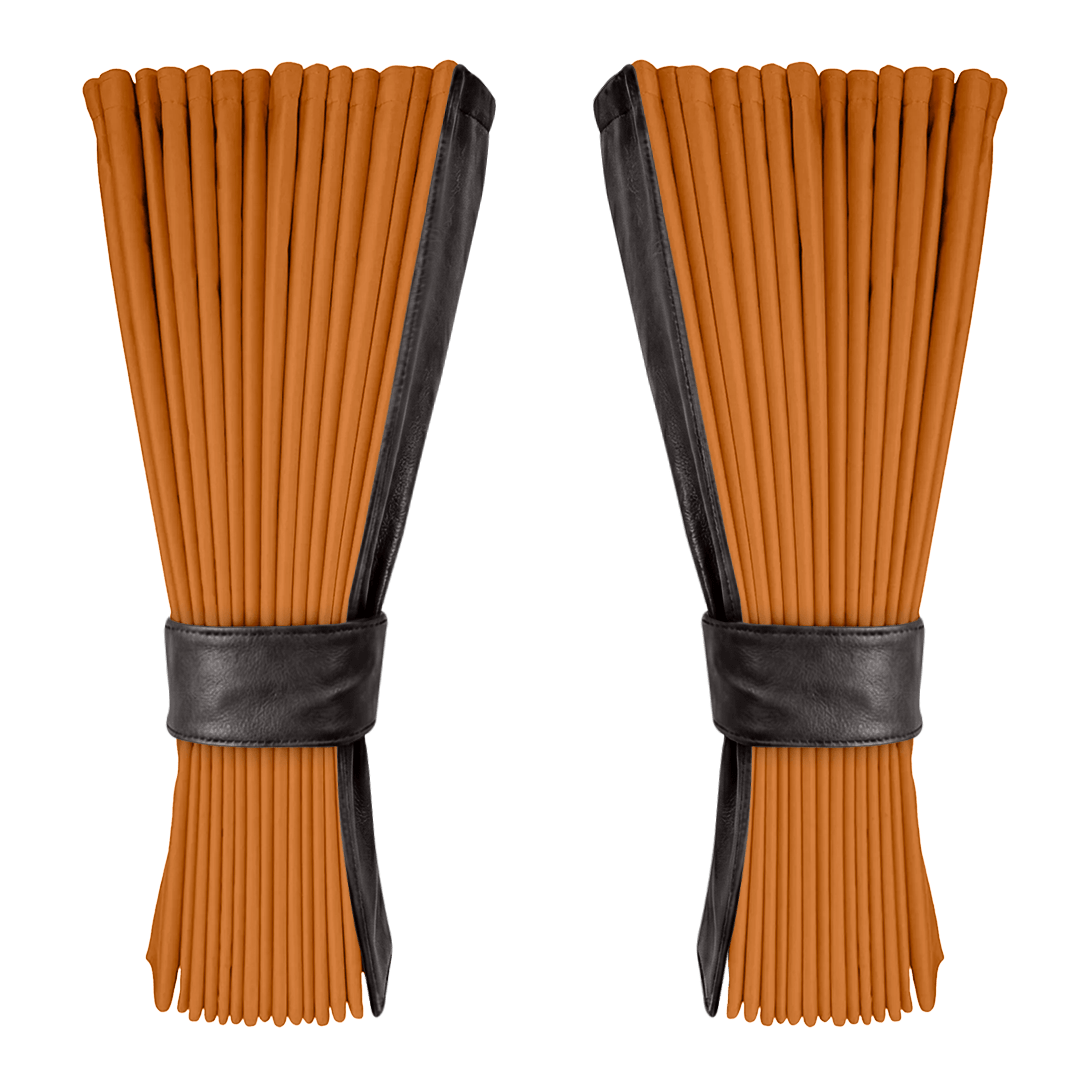 Gardin cognac alcantar med nappa - Chokoladebrun - KJoF - 