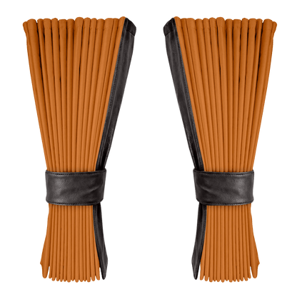 Gardin cognac alcantar med nappa - Chokoladebrun - KJoF - 