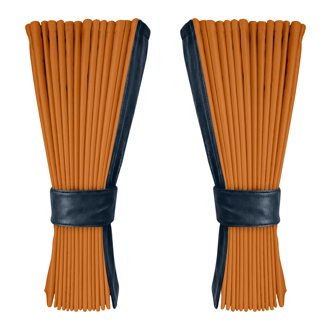 Gardin cognac alcantar med nappa - cobaltblå - KJoF - 