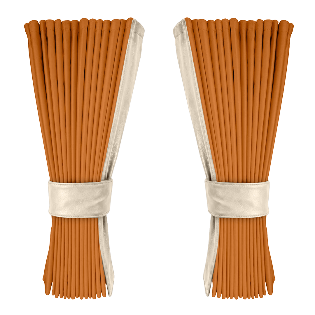 Gardin cognac alcantar med nappa - Cream - KJoF - 