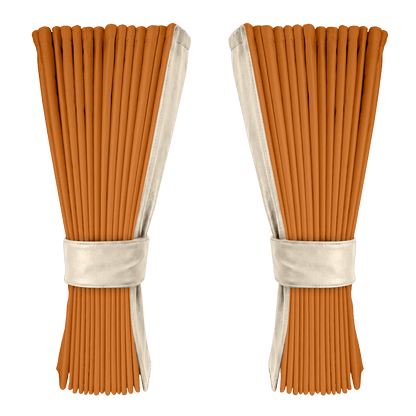 Gardin cognac alcantar med nappa - Cream - KJoF - 