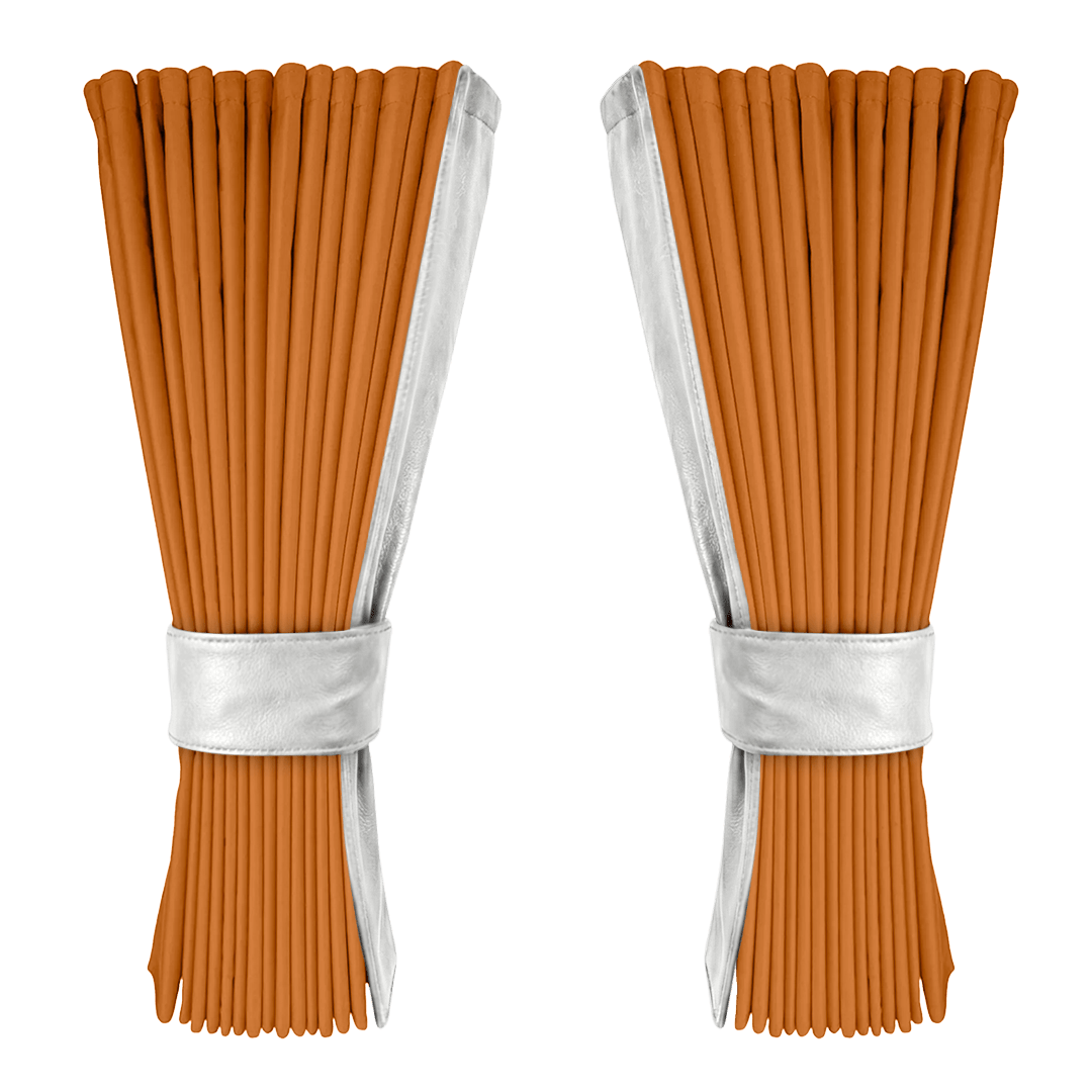 Gardin cognac alcantar med nappa - Hvid - KJoF - 