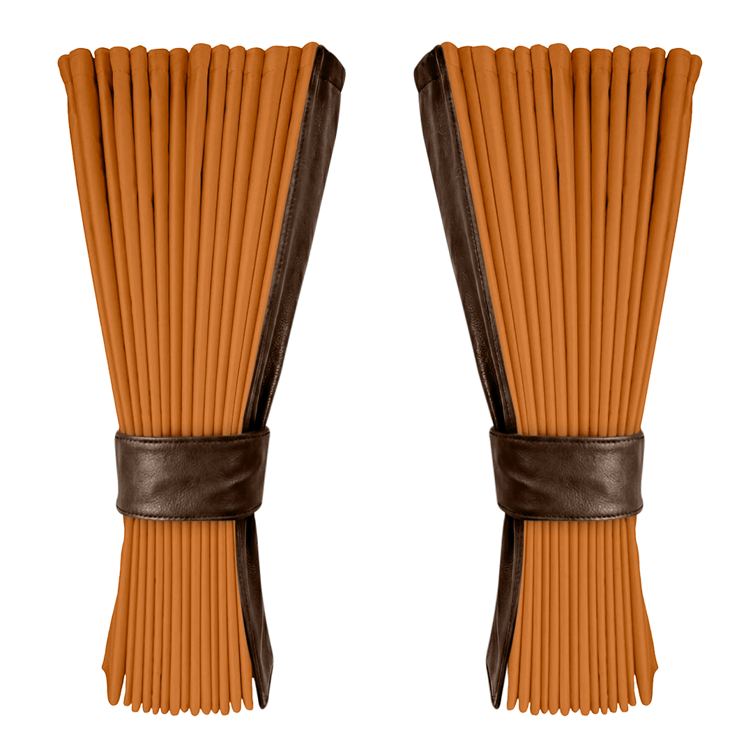 Gardin cognac alcantar med nappa - Kaffebrun - KJoF - 