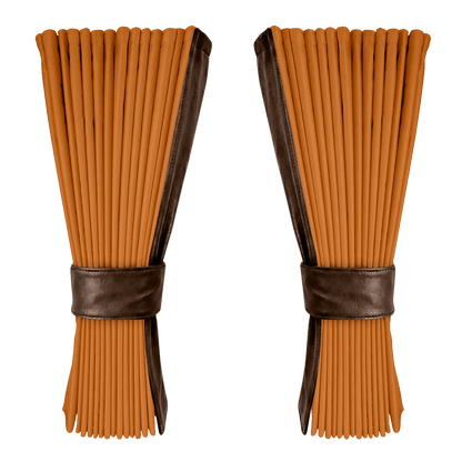 Gardin cognac alcantar med nappa - Kaffebrun - KJoF - 
