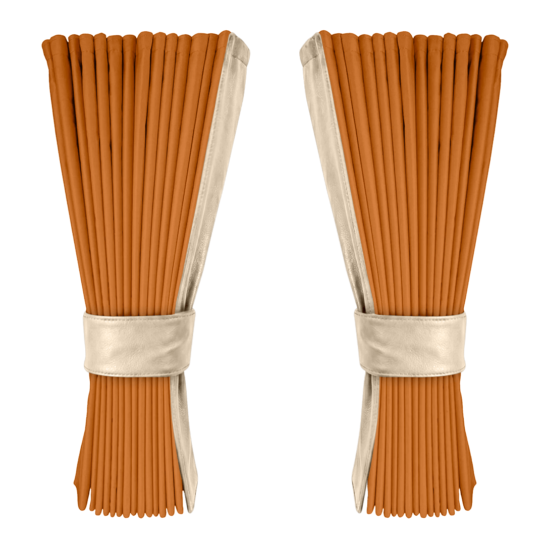 Gardin cognac alcantar med nappa - Kiks - KJoF - 