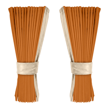 Gardin cognac alcantar med nappa - Kiks - KJoF - 