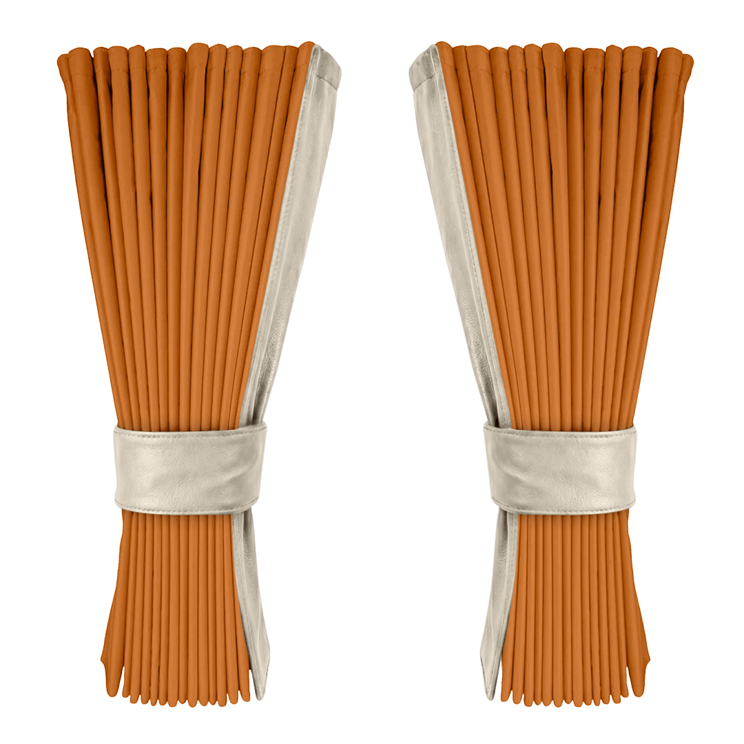 Gardin cognac alcantar med nappa - Lysbeige - KJoF - 